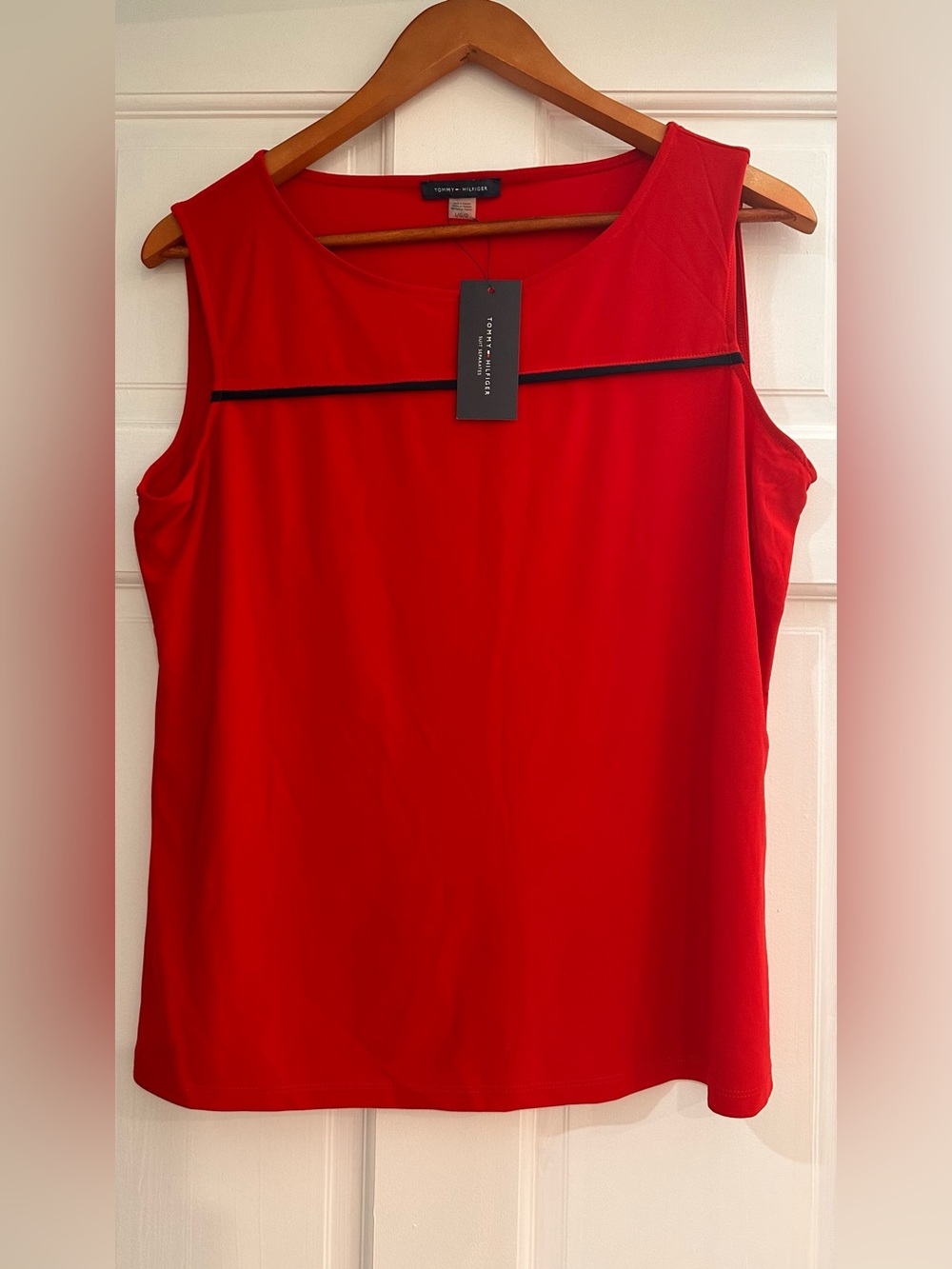 Tommy Hilfiger Red Tank Top with Black Trim